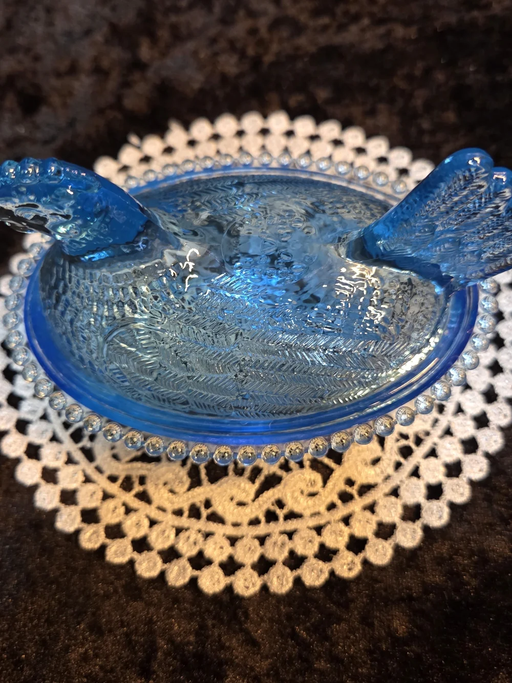 Light Blue Hen on a Nest Unbranded Acrylic (Plastic) Measures 5 Inches Long